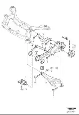 Рычаг задний продольный левый VOLVO 31476220