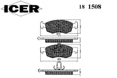 Тормозные колодки дисковые ICER 181508