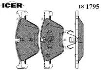 Тормозные колодки дисковые ICER 181795