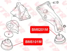 Подушка крепления двигателя VTR BM5101M