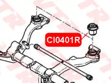 CI0401R САЙЛЕНТБЛОК ЗАДНЕЙ БАЛКИ ЗАДНИЙ VTR
