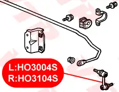 Тяга стабилизатора VTR HO3004S