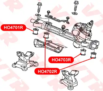  HO4702R САЙЛЕНТБЛОК РУЛЕВОЙ РЕЙКИ VTR