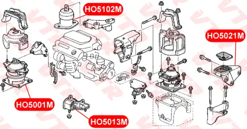 HO5013M ОПОРА АМОРТИЗАТОРА VTR