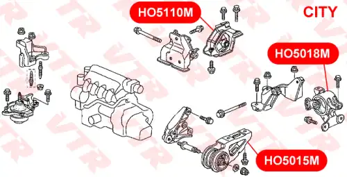 Подушка крепления двигателя VTR HO5015M