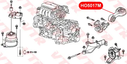 HO5017M ОПОРА АМОРТИЗАТОРА VTR