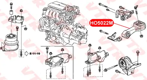 Подушка крепления двигателя VTR HO5022M