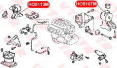  HO5107M ОПОРА АМОРТИЗАТОРА VTR