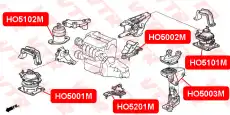  HO5201M ПОДУШКА ДВИГАТЕЛЯ VTR