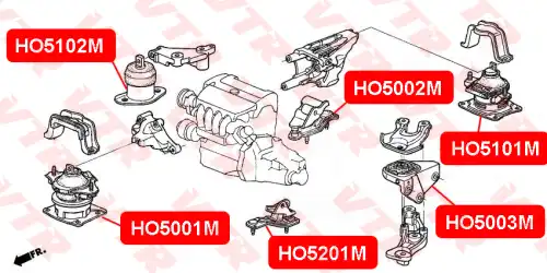  HO5201M ПОДУШКА ДВИГАТЕЛЯ VTR