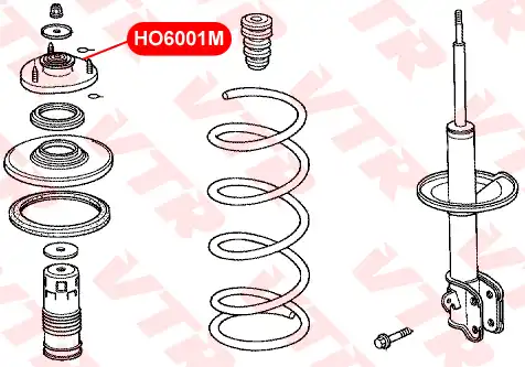 HO6001M ОПОРА АМОРТИЗАТОРА VTR
