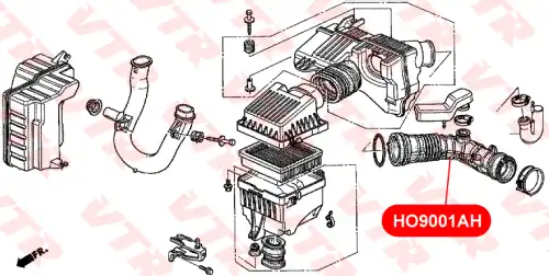  HO9001AH ПАТРУБОК ВОЗДУХОВОДА VTR