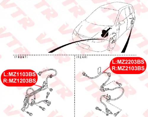Датчик ABS VTR MZ1103BS