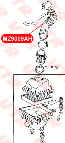 ПАТРУБОК ВОЗДУХОВОДА MZ9009AH VTR
