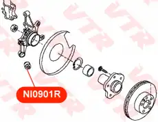 NI0901R САЙЛЕНТБЛОК ЗАДНЕЙ ЦАПФЫ VTR