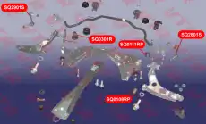 SQ0301R САЙЛЕНТБЛОК ПОДРАМНИКА, ПЕРЕДНИЙ VTR