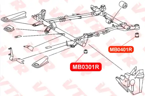 MB0401R САЙЛЕНТБЛОК БАЛКИ МОСТА VTR