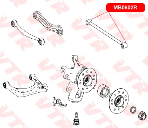 MB0602R САЙЛЕНТБЛОК ПОПЕРЕЧНОЙ ТЯГИ VTR