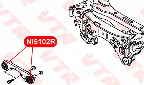 NI5102R САЙЛЕНТБЛОК ПОДУШКИ ДИФФЕРЕНЦИАЛА VTR