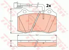 Тормозные колодки дисковые TRW GDB1191