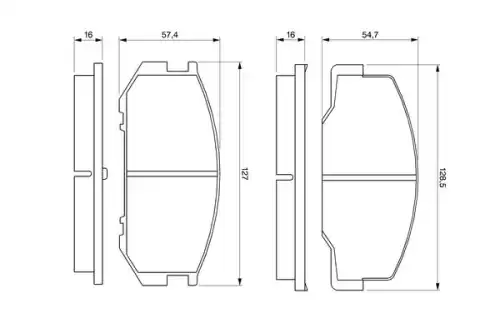 Тормозные колодки дисковые BOSCH 0 986 424 137