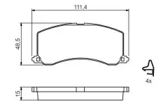 Тормозные колодки дисковые BOSCH 0 986 424 465