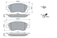 Тормозные колодки дисковые BOSCH 0 986 424 527