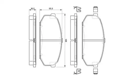 Тормозные колодки дисковые BOSCH 0 986 424 573