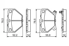 Тормозные колодки дисковые BOSCH 0 986 424 630