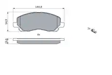 Тормозные колодки дисковые BOSCH 0 986 424 716