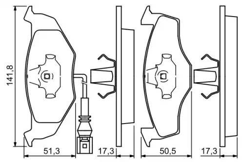 Тормозные колодки дисковые передняя ось BOSCH 0 986 424 723