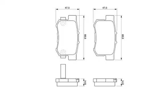 Тормозные колодки дисковые BOSCH 0 986 424 771