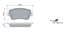 Тормозные колодки дисковые BOSCH 0 986 424 795