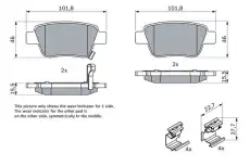 Тормозные колодки дисковые BOSCH 0 986 424 798
