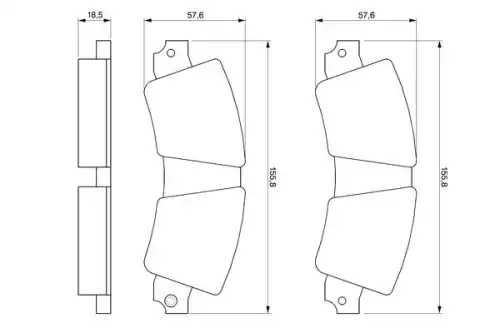 Тормозные колодки дисковые BOSCH 0 986 464 421