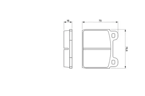 Тормозные колодки дисковые BOSCH 0 986 464 681