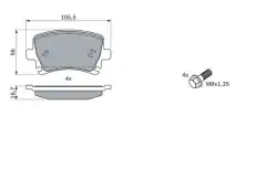 Тормозные колодки дисковые BOSCH 0 986 494 053