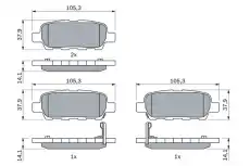 Тормозные колодки дисковые BOSCH 0 986 494 090