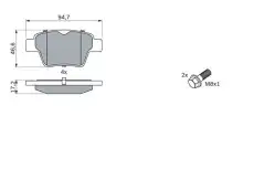 Тормозные колодки дисковые BOSCH 0 986 494 099