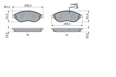Тормозные колодки дисковые BOSCH 0 986 494 111