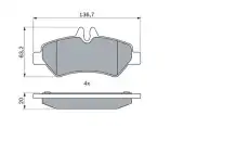 Тормозные колодки дисковые BOSCH 0 986 494 123