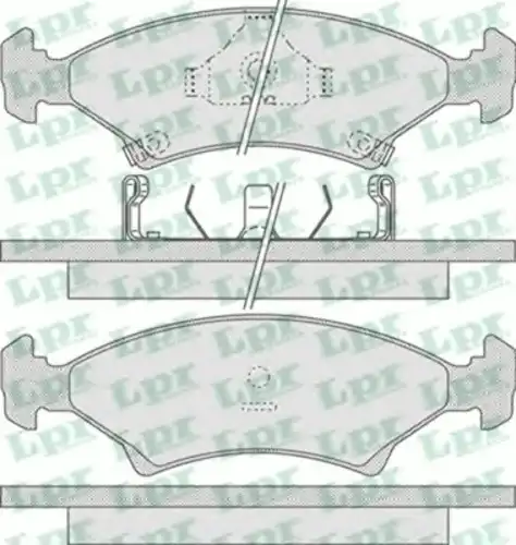 Тормозные колодки дисковые передняя ось LPR 05P737
