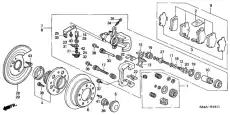 Тормозные колодки дисковые HONDA 06430S0AJ00
