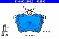 Тормозные колодки дисковые ATE 13.0460-2893.2