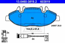 Тормозные колодки дисковые ATE 13.0460-3819.2