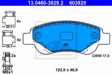 Тормозные колодки дисковые ATE 13.0460-3829.2