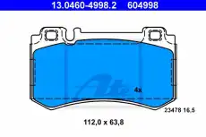 Тормозные колодки дисковые ATE 13.0460-4998.2
