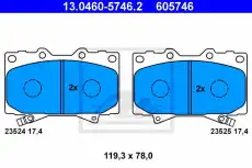 Тормозные колодки дисковые ATE 13.0460-5746.2