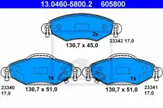 Тормозные колодки дисковые ATE 13.0460-5800.2