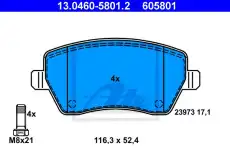 Тормозные колодки дисковые ATE 13.0460-5801.2